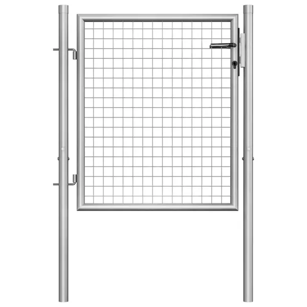 Gossi poarta de gradina, argintiu, 105 x 125 cm, otel galvanizat