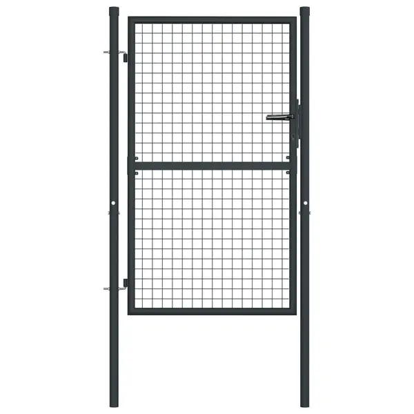 Gossi poarta de gradina din plasa, gri, 100x175 cm, otel galvanizat