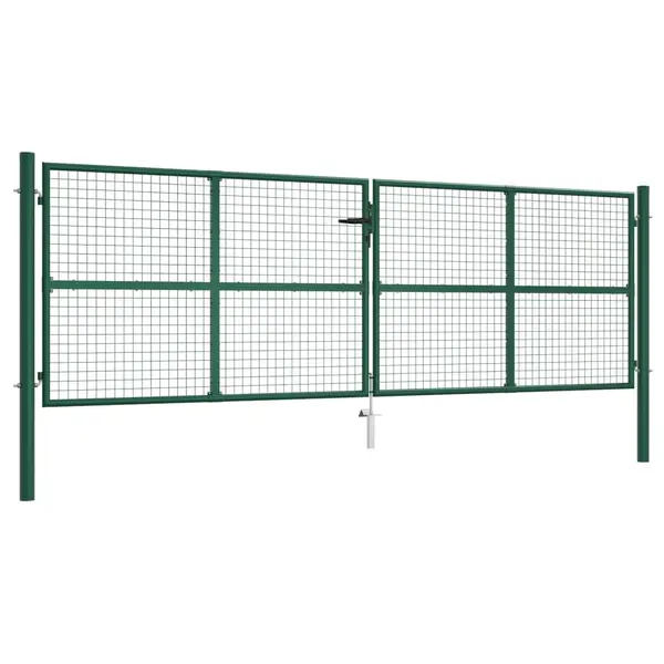 Gossi poarta de gradina din plasa, verde, 390 x 125 cm, otel