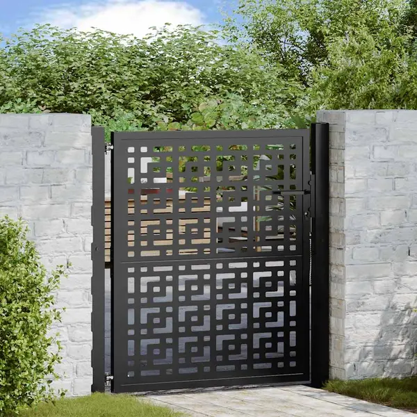 Gossi poarta de gradina neagra 105x105 cm design in cruce de otel