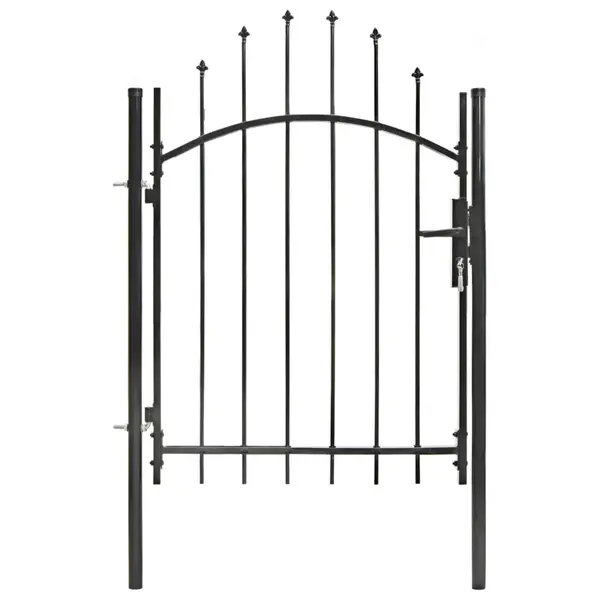Gossi poarta de gradina, negru, 1 x 1,5 m, otel
