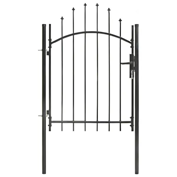 Gossi poarta de gradina, negru, 1 x 1,75 m, otel