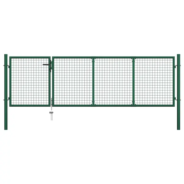 Gossi poarta de gradina, verde, 350 x 100 cm, otel
