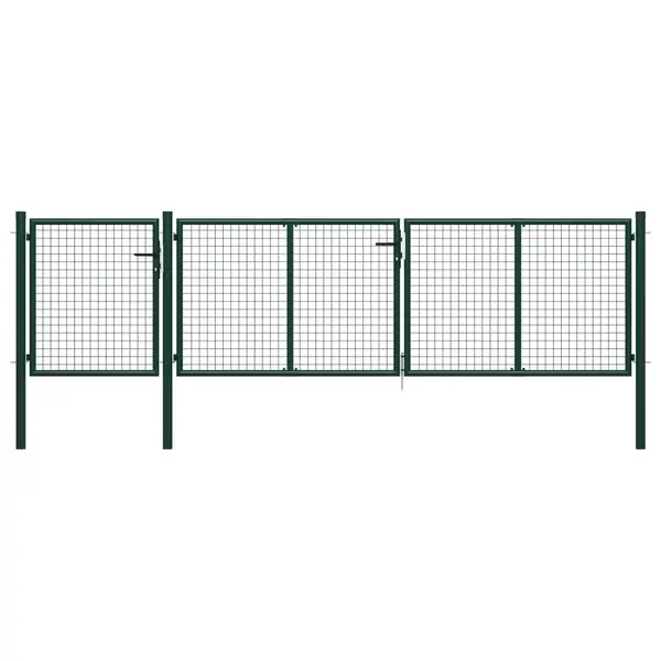 Gossi poarta de gradina, verde, 400 x 100 cm, otel