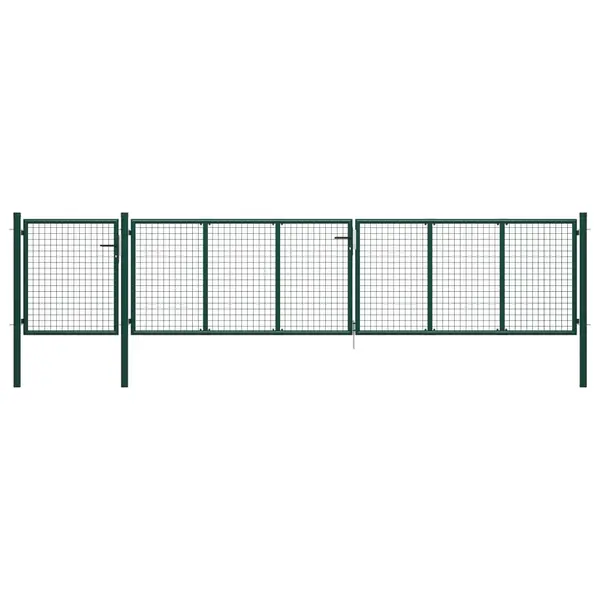 Gossi poarta de gradina, verde, 500 x 75 cm, otel