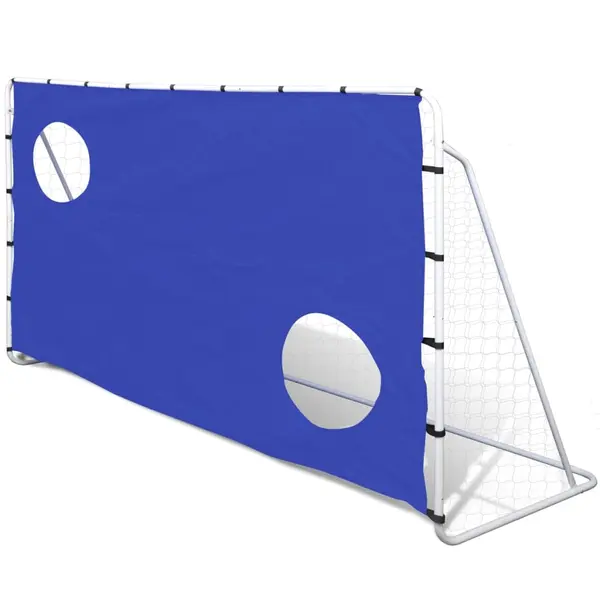 Gossi poarta fotbal cu perete tinta 240x92x150cm otel calitate inalta