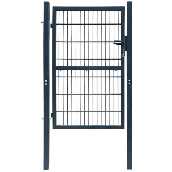 Gossi poarta pentru gard 2d (simpla), gri antracit, 106x170 cm