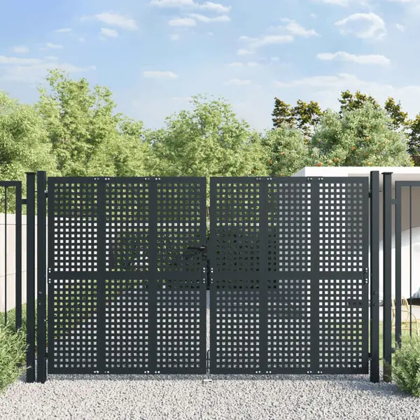 Gossi poarta pentru gradina, antracit, 300x250 cm, otel