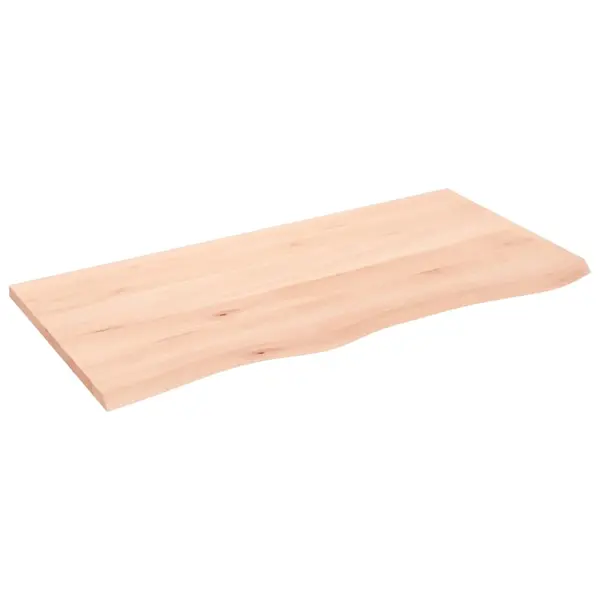 Gossi polita de perete, 100x50x2 cm, lemn masiv de stejar netratat