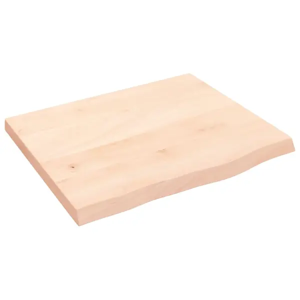Gossi polita de perete, 60x50x(2-4) cm, lemn masiv de stejar netratat