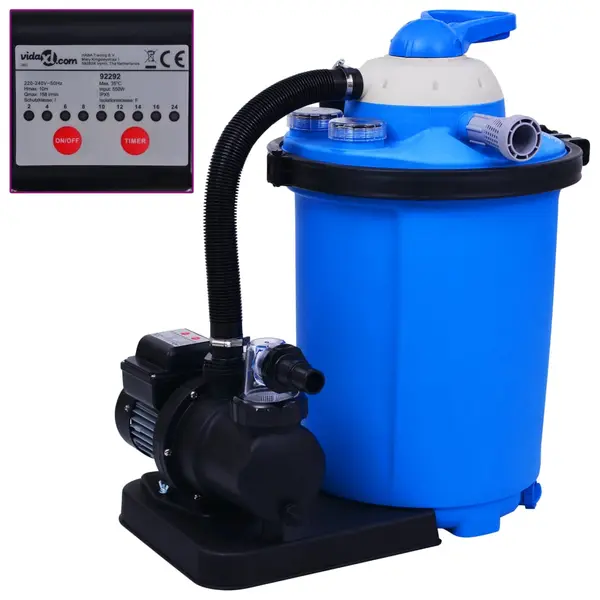 Gossi pompa filtru cu nisip, cu temporizator, 550 w 50 l