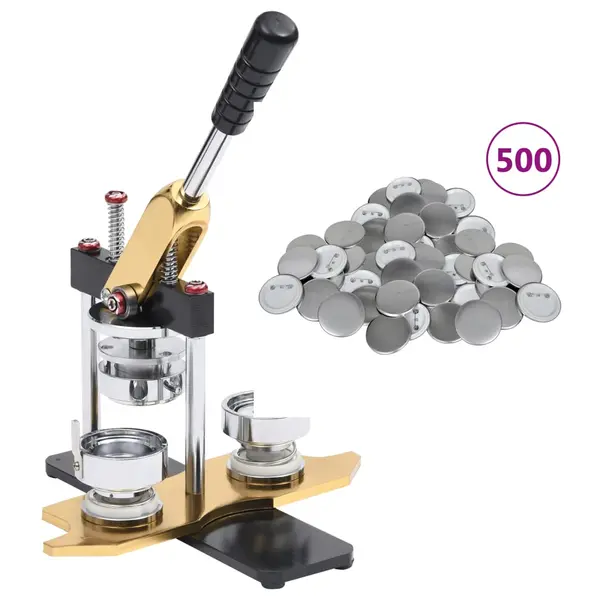 Gossi presa insigne cu 500 piese de insigna, 58 mm, stanta rotunda