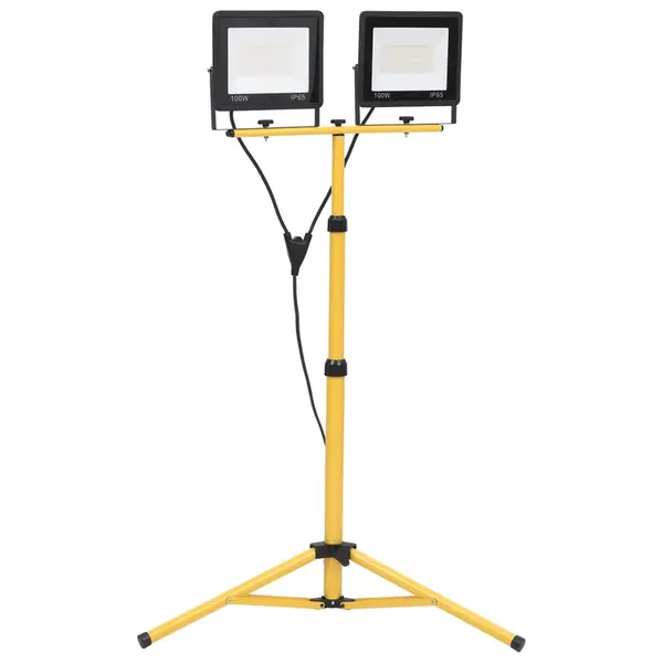 Gossi proiector cu led si trepied, 2x100 w, alb rece
