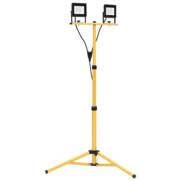 Gossi proiector cu led si trepied, 2x30 w, alb rece