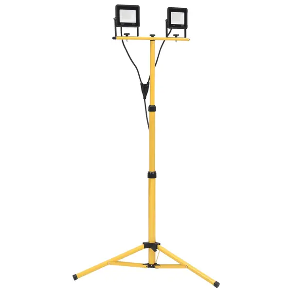 Gossi proiector cu led si trepied, 2x50 w, alb cald