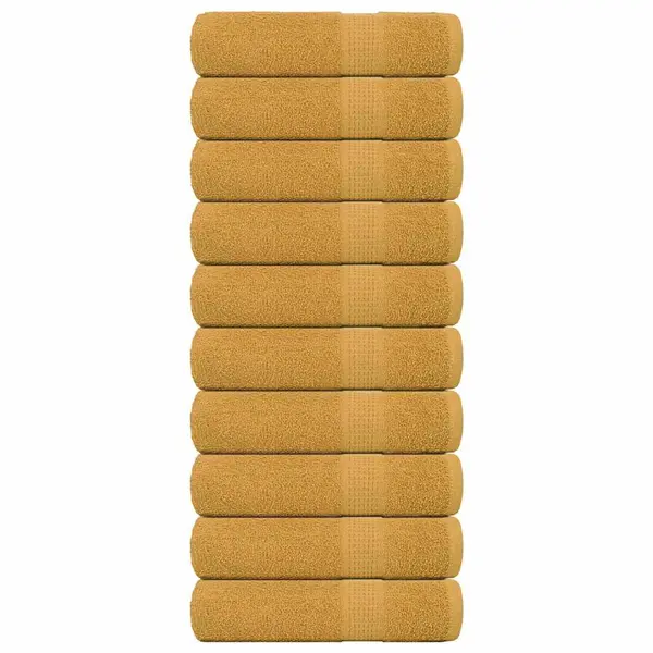Gossi prosoape de baie 10 buc aur 100x150 cm 360 g/m2 100% bumbac