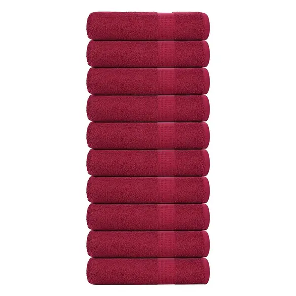 Gossi prosoape de baie 10 buc bordeaux 100x150cm 360 g/m2 100% bumbac