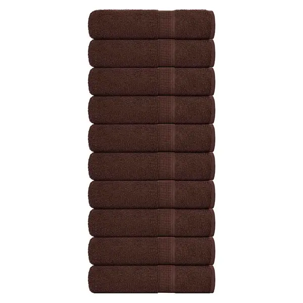 Gossi prosoape de baie 10 buc maro 100x150 cm 360 g/m2 100% bumbac
