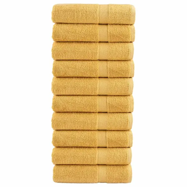 Gossi prosoape de baie premium solund 10 buc auriu 100x150cm 600gsm