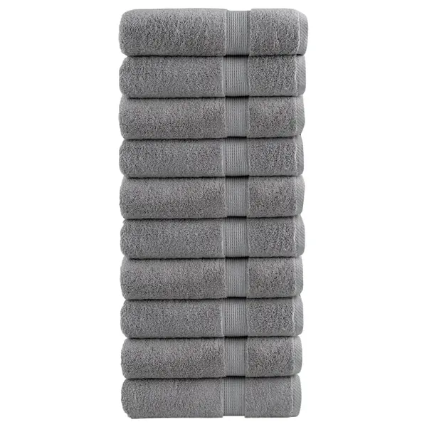 Gossi prosoape de baie premium solund 10 buc gri 100x150cm 600gsm