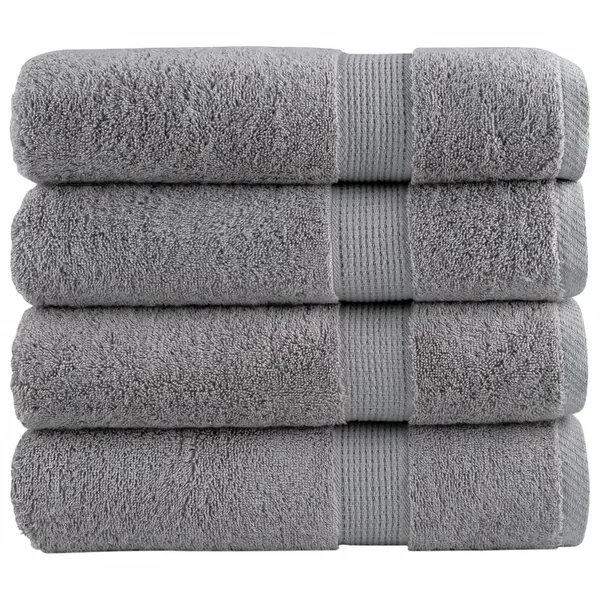 Gossi prosoape de baie premium solund 4 buc gri 100x150cm 600gsm