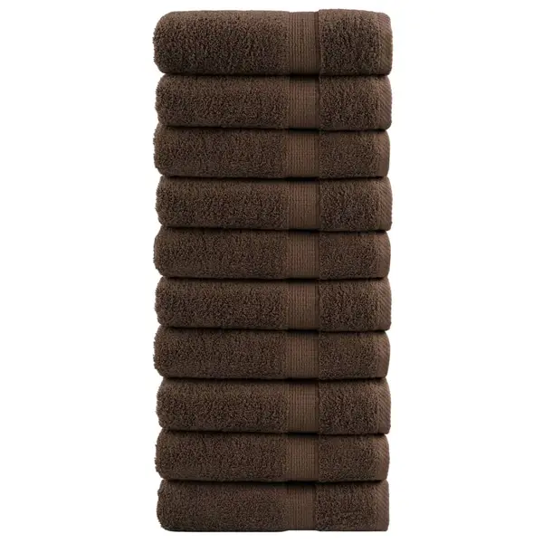 Gossi prosoape de dus premium solund 10 buc maro 70x140cm 600 gsm