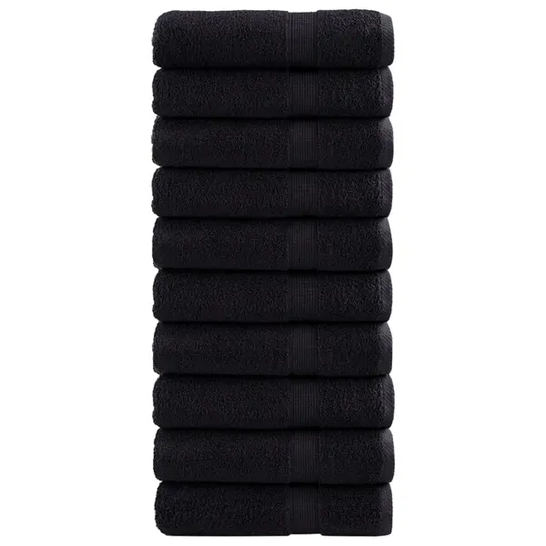 Gossi prosoape de maini premium solund 10 buc. negru 50x100cm 600 gsm