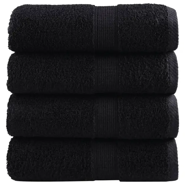 Gossi prosoape maini premium solund 4 buc negru 30x30 cm 600 gsm