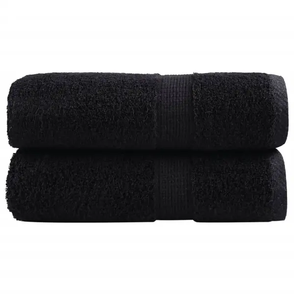 Gossi prosoape oaspeti premium solund 2 buc. negru 30x50 cm 600 gsm