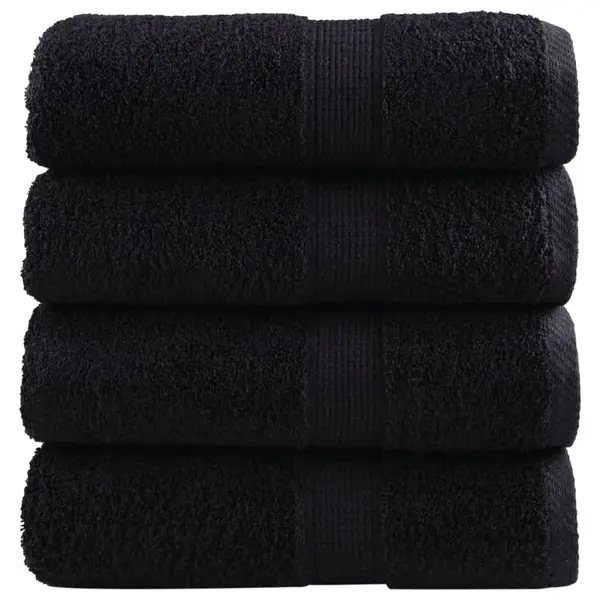 Gossi prosoape oaspeti premium solund 4 buc. negru 30x50 cm 600 gsm