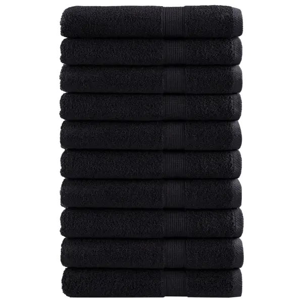 Gossi prosoape premium solund 10 buc. negru 100x200 cm 600 gsm