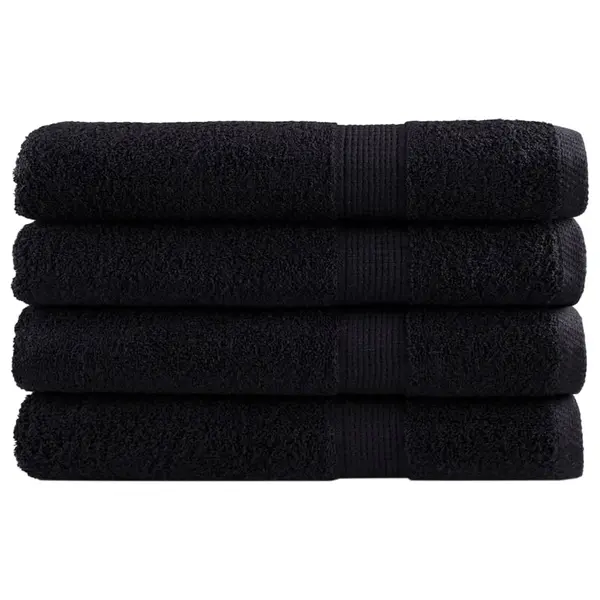 Gossi prosoape premium solund 4 buc. negru 100x200 cm 600 gsm