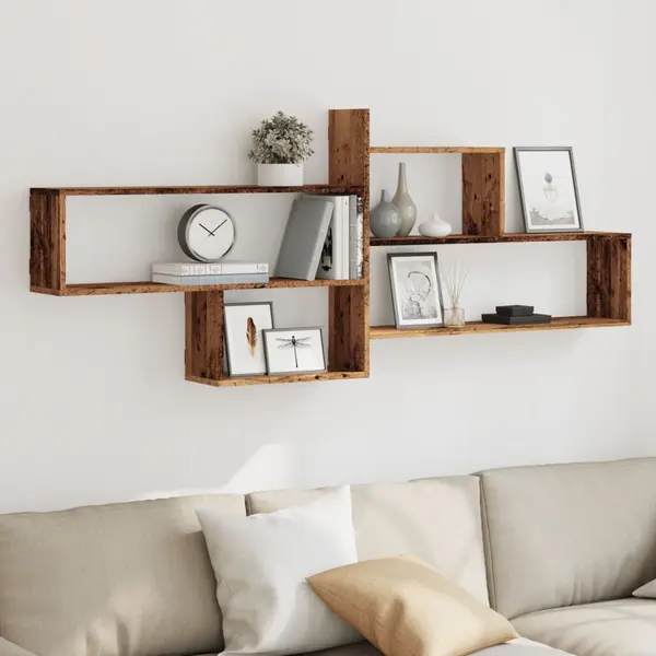Gossi raft de perete, lemn vechi, 167,5x18x68 cm, lemn prelucrat