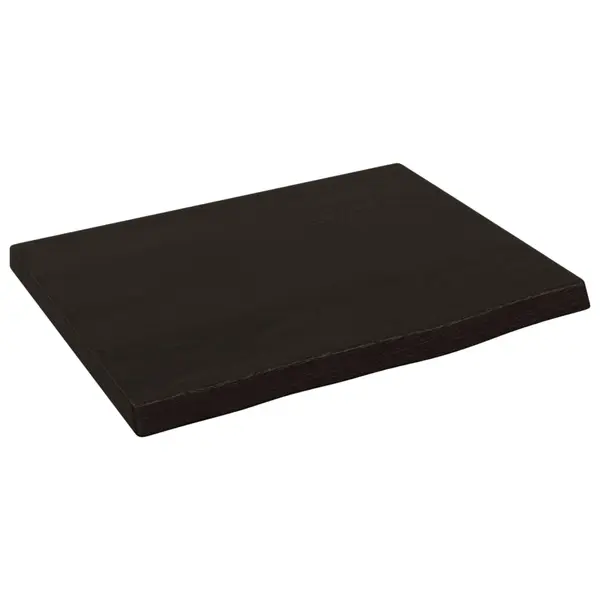 Gossi raft de perete maro inchis 40x30x2 cm lemn masiv stejar tratat