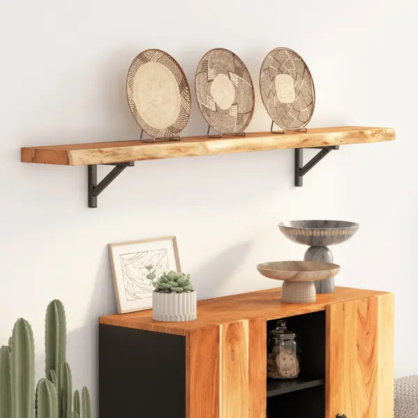 Gossi raft perete 140x20x2,5cm dreptunghiular lemn acacia margine vie