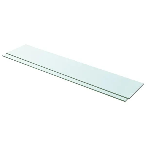 Gossi rafturi, 2 buc., 100 x 20 cm, panouri sticla transparenta