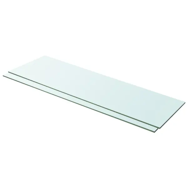 Gossi rafturi, 2 buc., 100 x 30 cm, panouri sticla transparenta
