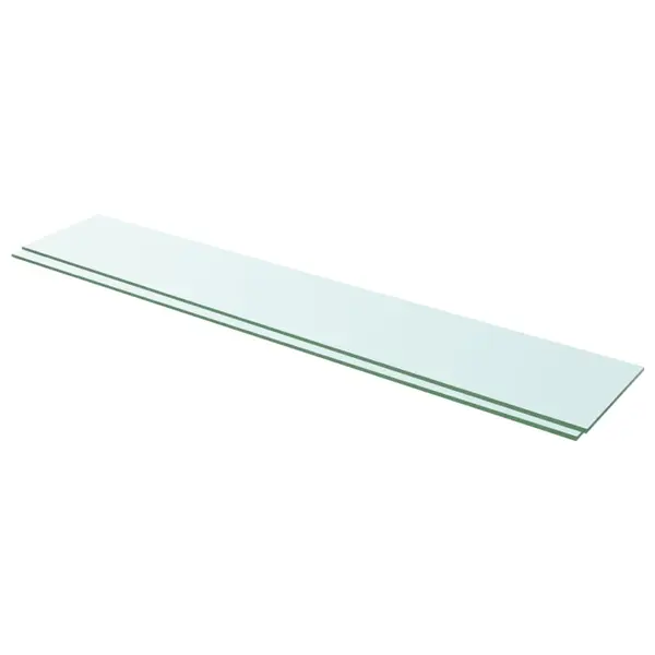 Gossi rafturi, 2 buc., 110 x 20 cm, panouri sticla transparenta