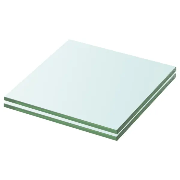 Gossi rafturi, 2 buc., 20 x 15 cm, panouri sticla transparenta