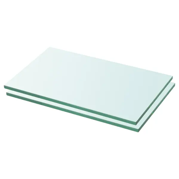 Gossi rafturi, 2 buc., 30 x 12 cm, panouri sticla transparenta