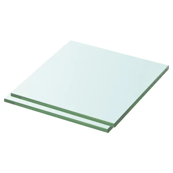 Gossi rafturi, 2 buc., 30 x 30 cm, panouri sticla transparenta