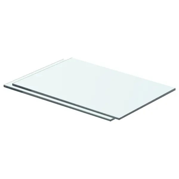 Gossi rafturi, 2 buc., 40 x 20 cm, panouri sticla transparenta