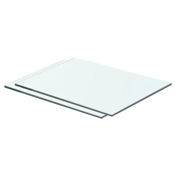 Gossi rafturi, 2 buc., 40 x 25 cm, panouri sticla transparenta