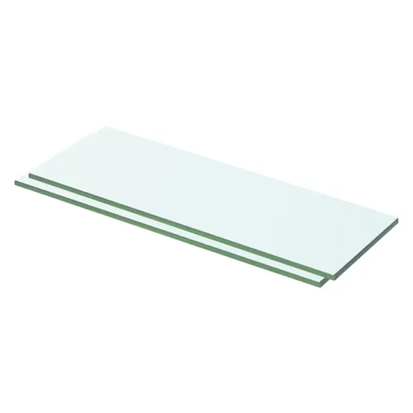 Gossi rafturi, 2 buc., 50 x 12 cm, panouri sticla transparenta