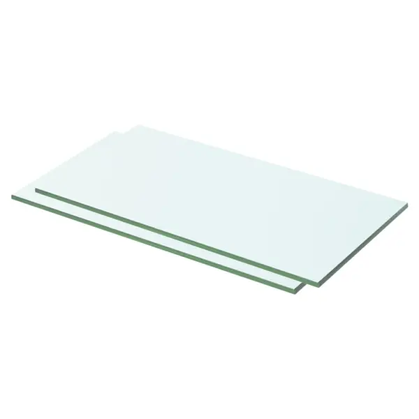 Gossi rafturi, 2 buc., 50 x 20 cm, panouri sticla transparenta