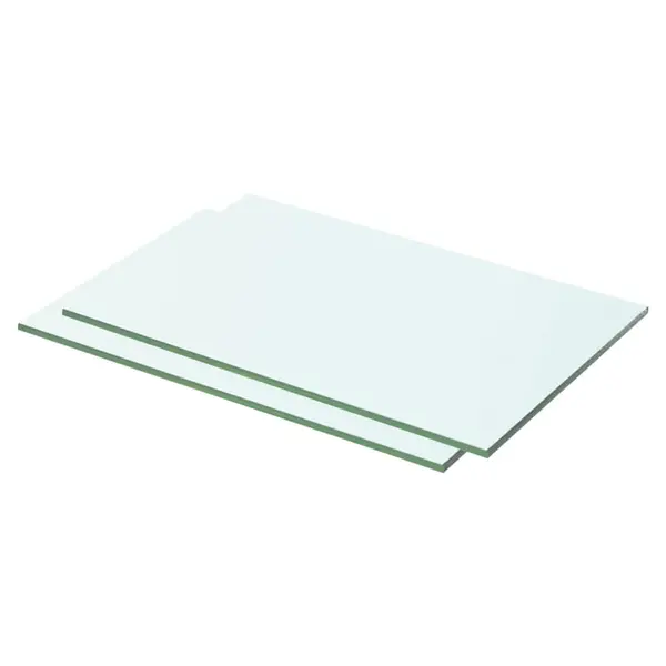 Gossi rafturi, 2 buc., 50 x 25 cm, panouri sticla transparenta