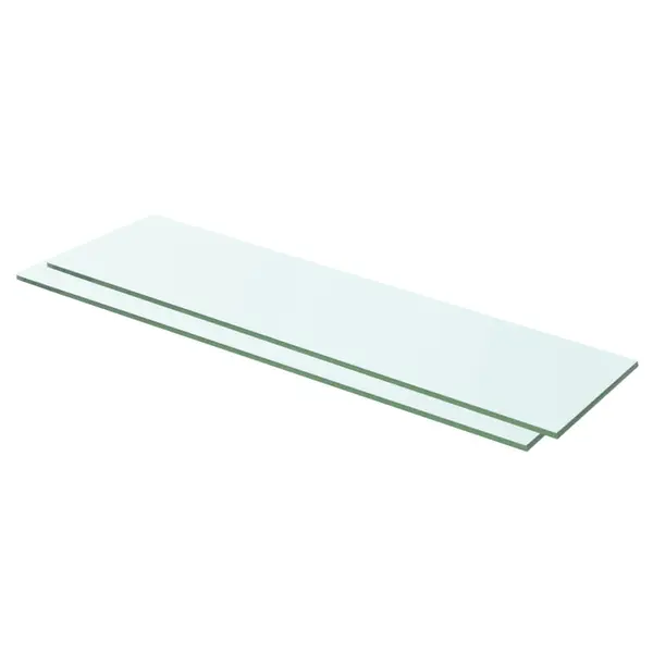 Gossi rafturi, 2 buc., 60 x 12 cm, panouri sticla transparenta