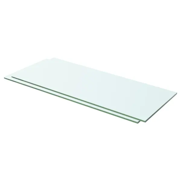 Gossi rafturi, 2 buc., 60 x 20 cm, panouri sticla transparenta