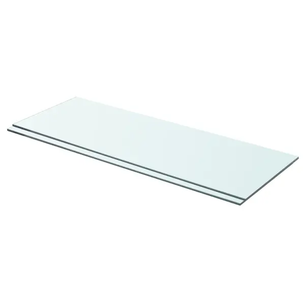 Gossi rafturi, 2 buc., 70 x 25 cm, panouri sticla transparenta