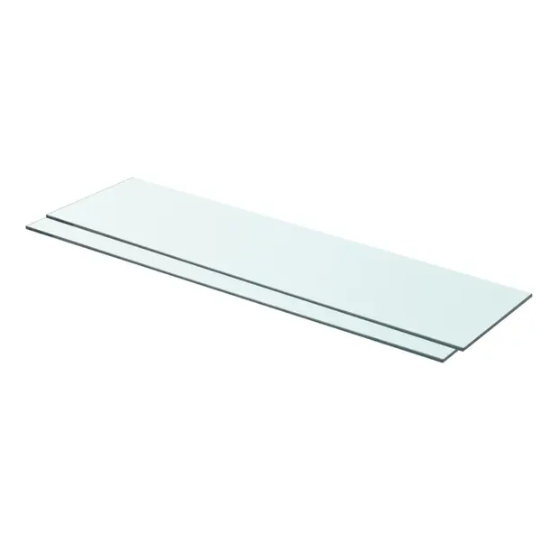 Gossi rafturi, 2 buc., 80 x 20 cm, panouri sticla transparenta